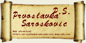 Prvoslavka Šarošković vizit kartica